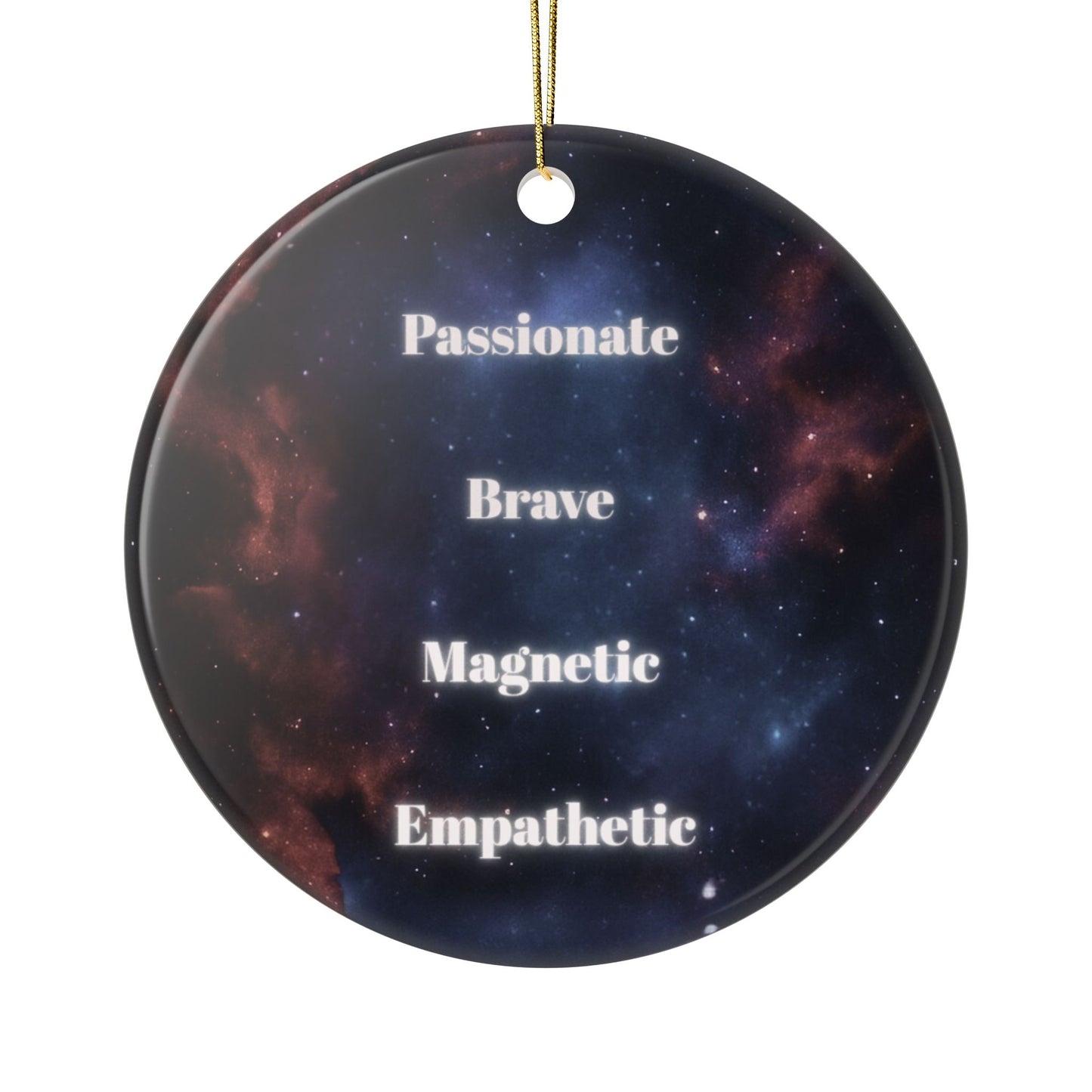 Scorpio Ceramic Ornaments - 2-Sided Astrological Charm for Personalized Holiday Decor