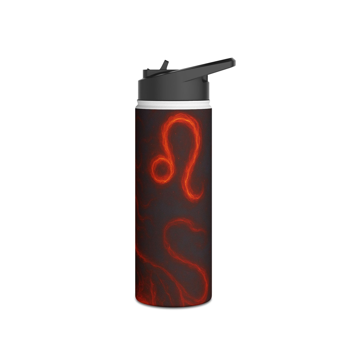 Leo Fire Flame Stainless Steel Water Bottle | Eco-Friendly Travel Mug, Fitness Motivation, Workout Bottle, Gift for Outdoor Lovers