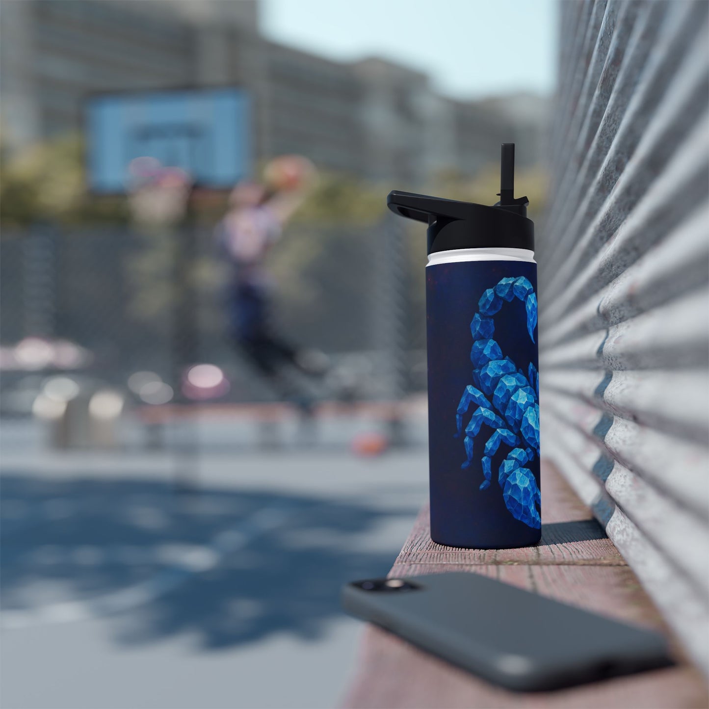 Blue Scorpion Stainless Steel Water Bottle | Unique Scorpion Design, Insulated Drinkware, Gift for Scorpio Lover, Eco-Friendly Hydration