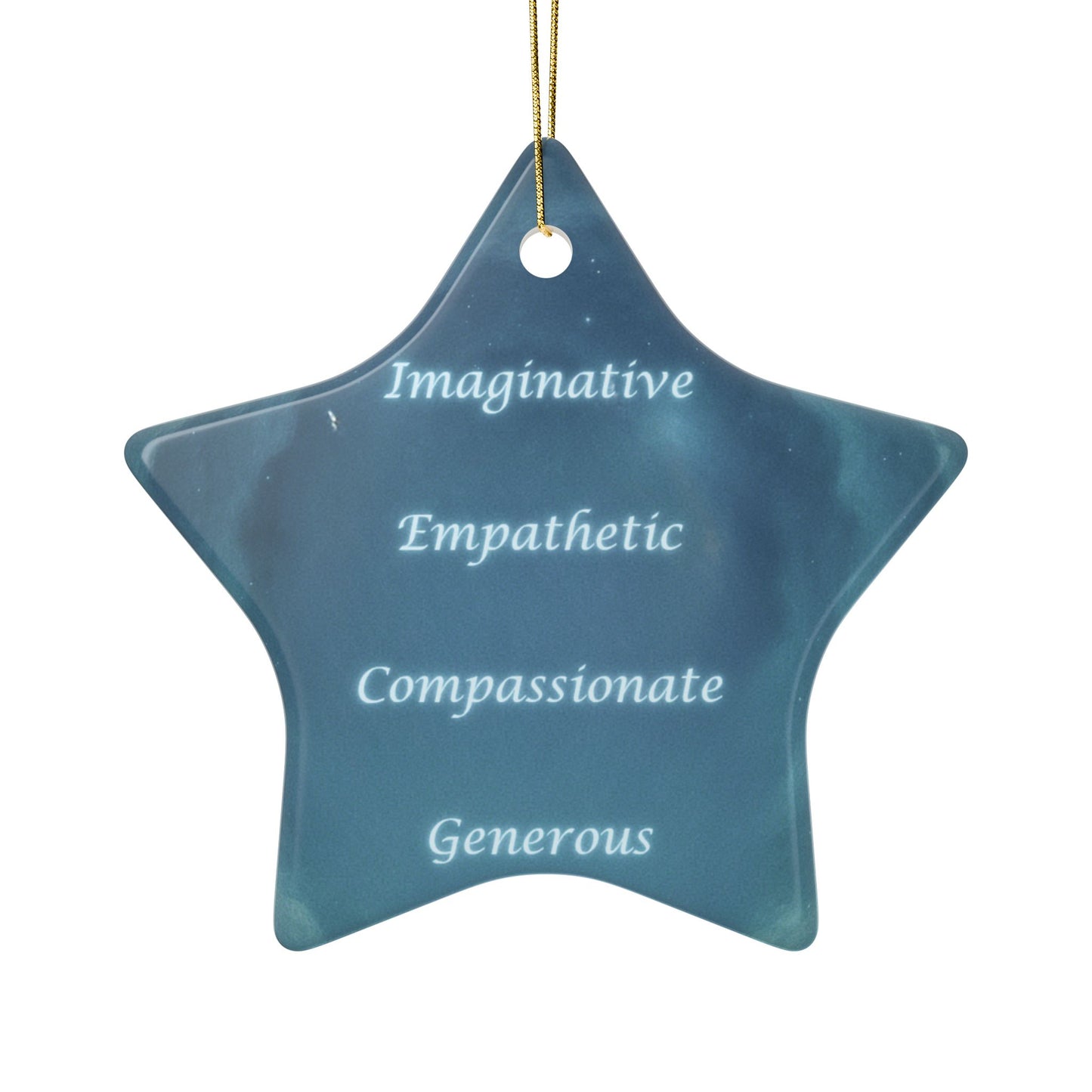 Pisces Ceramic Ornaments - Double-Sided Print for Astrology Lovers