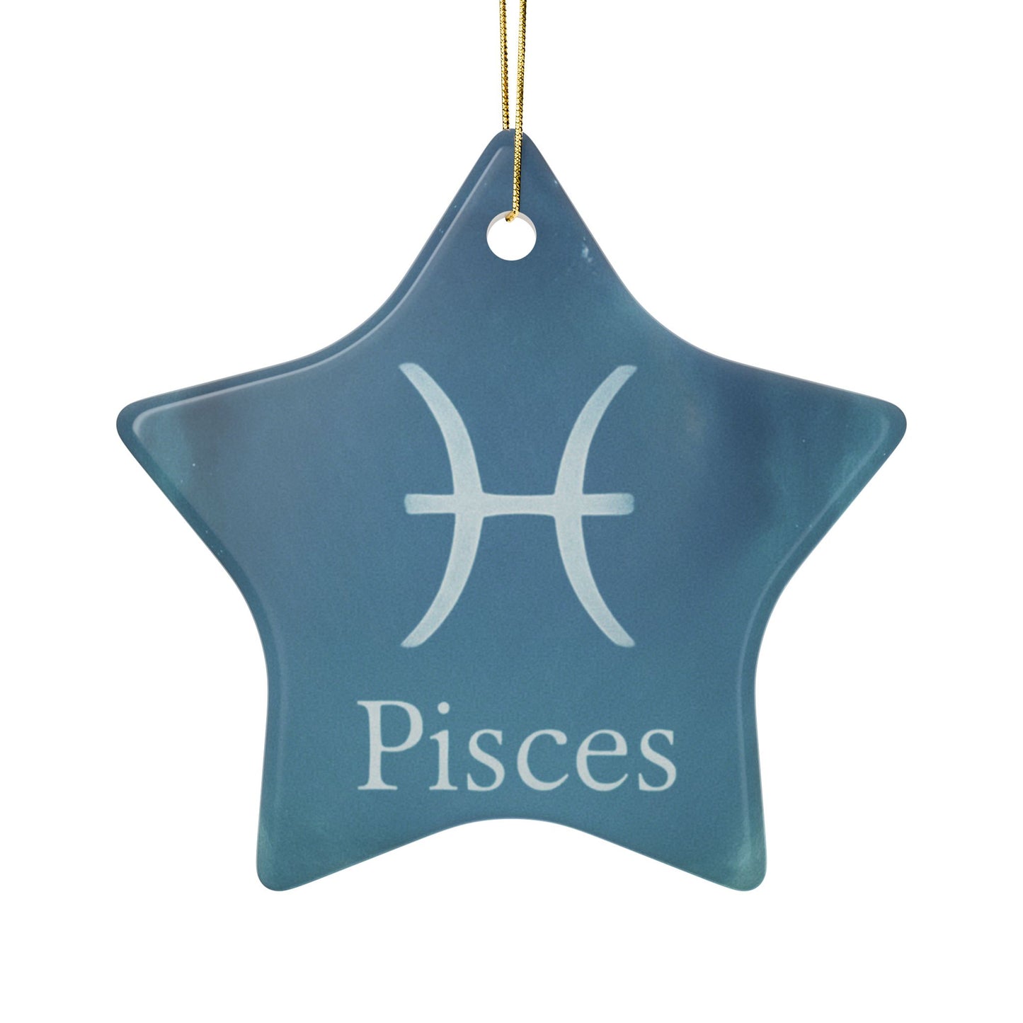 Pisces Ceramic Ornaments - Double-Sided Print for Astrology Lovers