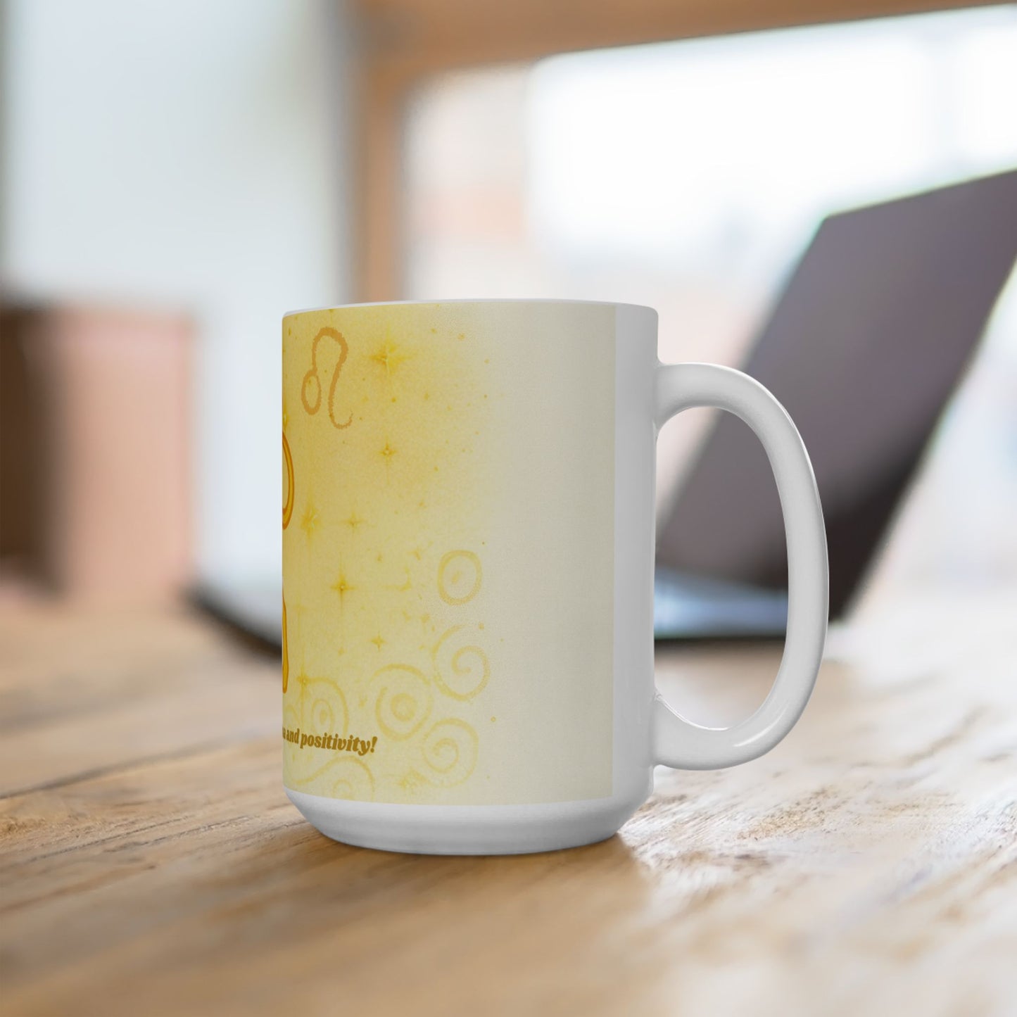 Lion Ceramic Mug - 11oz & 15oz - Perfect for Coffee Lovers and Zodiac Enthusiasts