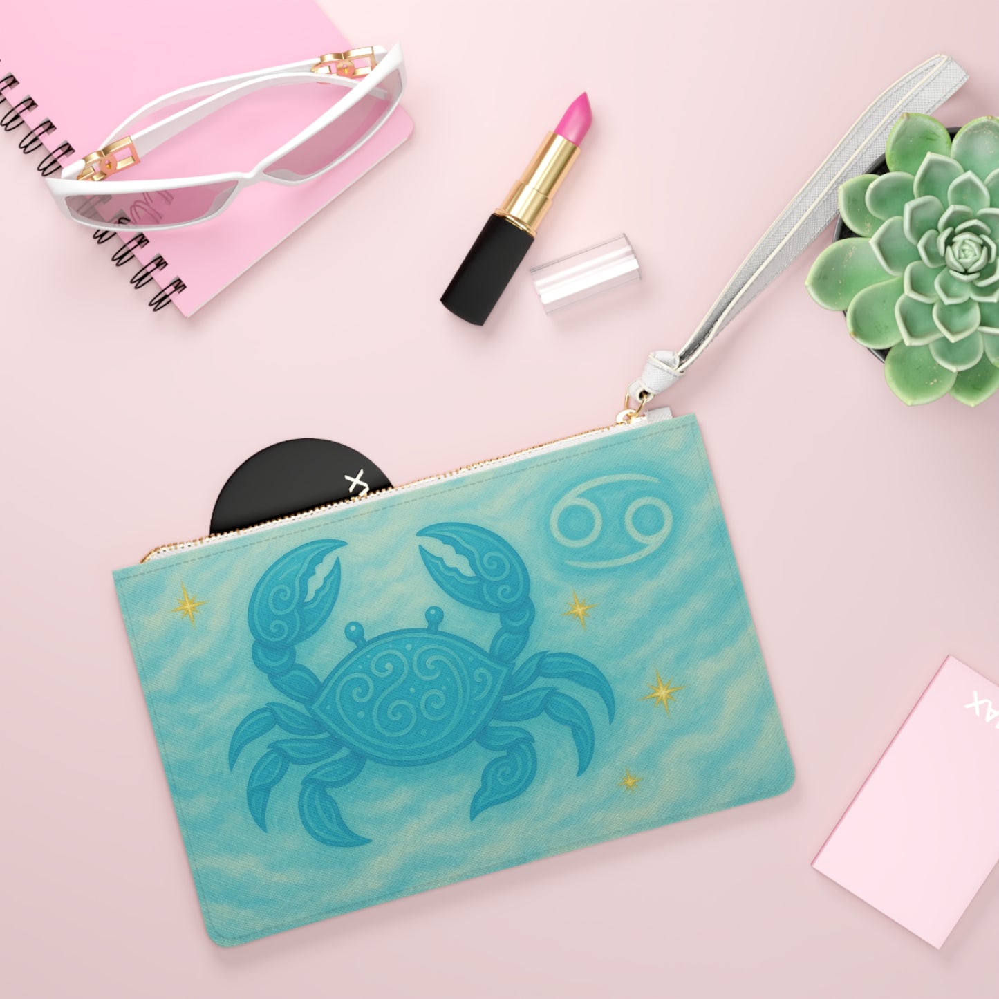 Cancer Zodiac Clutch Bag | Astrology Gift, Star Sign Purse, Horoscope Accessories, Zodiac Constellation Bag, Cancer Season Style