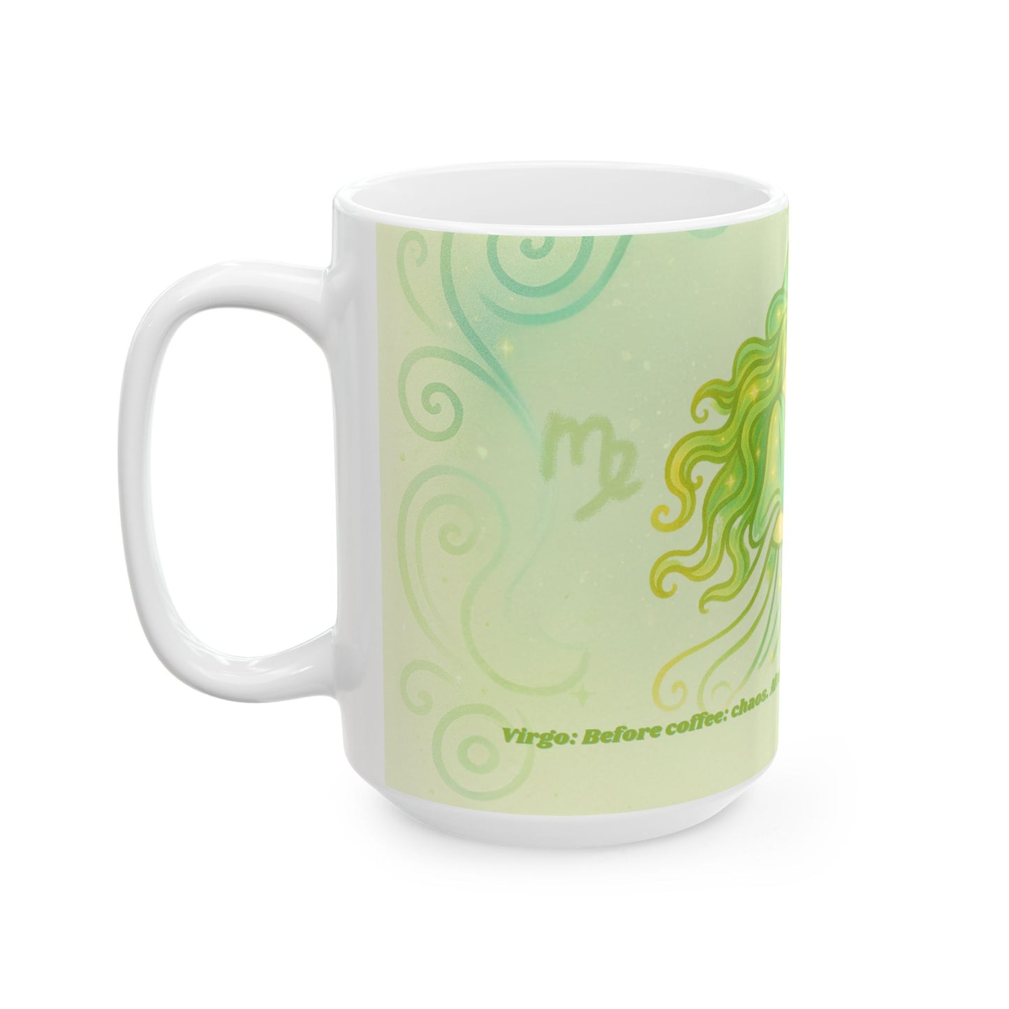 Serene Virgo Goddess Ceramic Mug - 11oz & 15oz