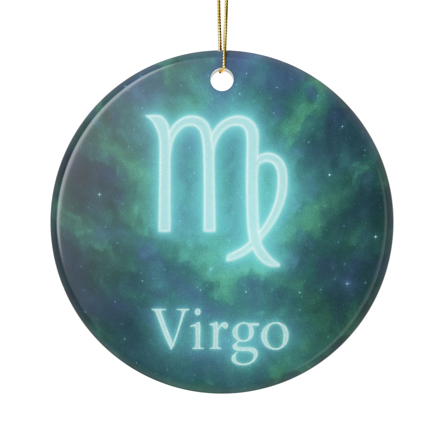 Virgo Ceramic Ornament - Two-Sided Print For Holiday Decor