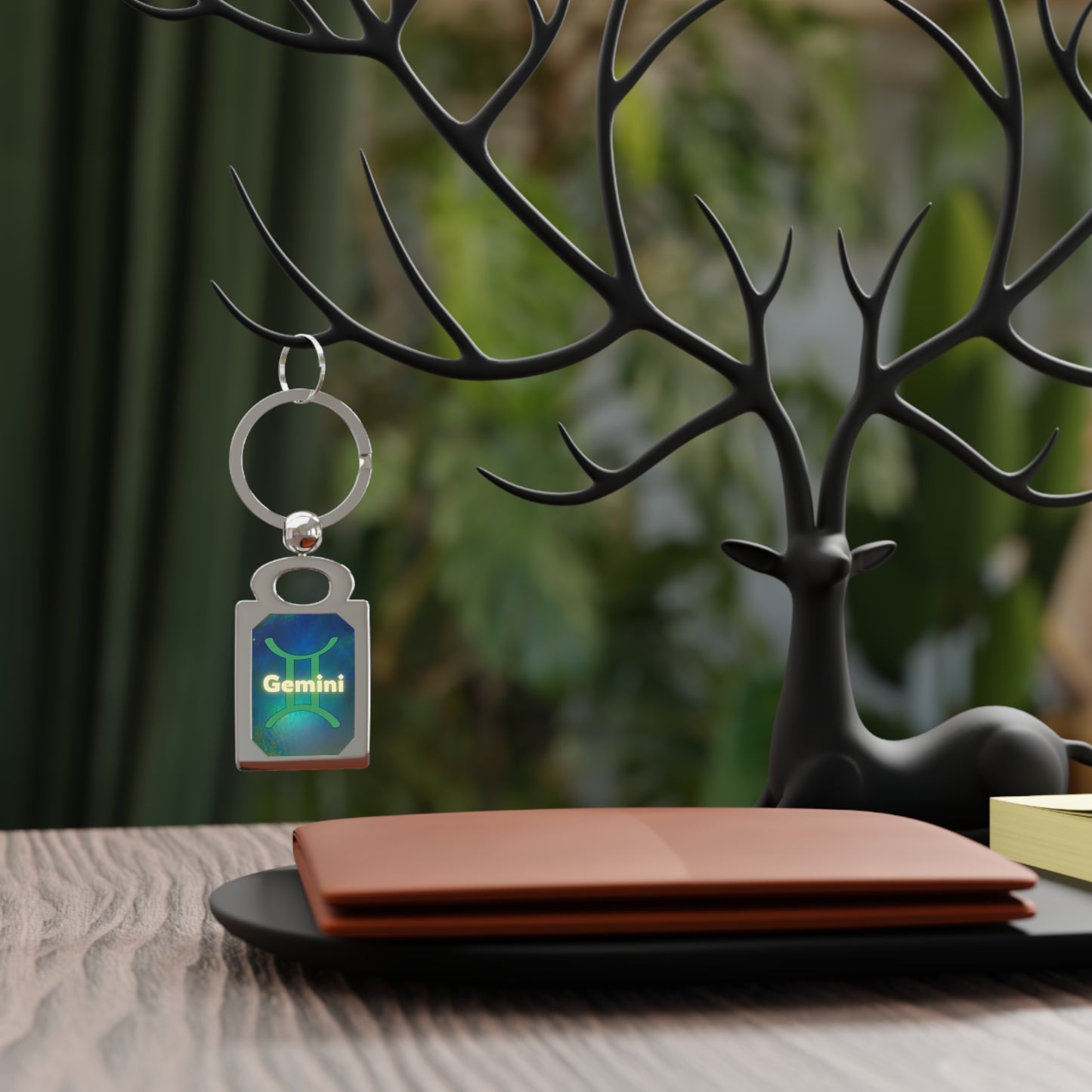 Gemini Keyring - Unique Photo Keychain for Astrology Lovers