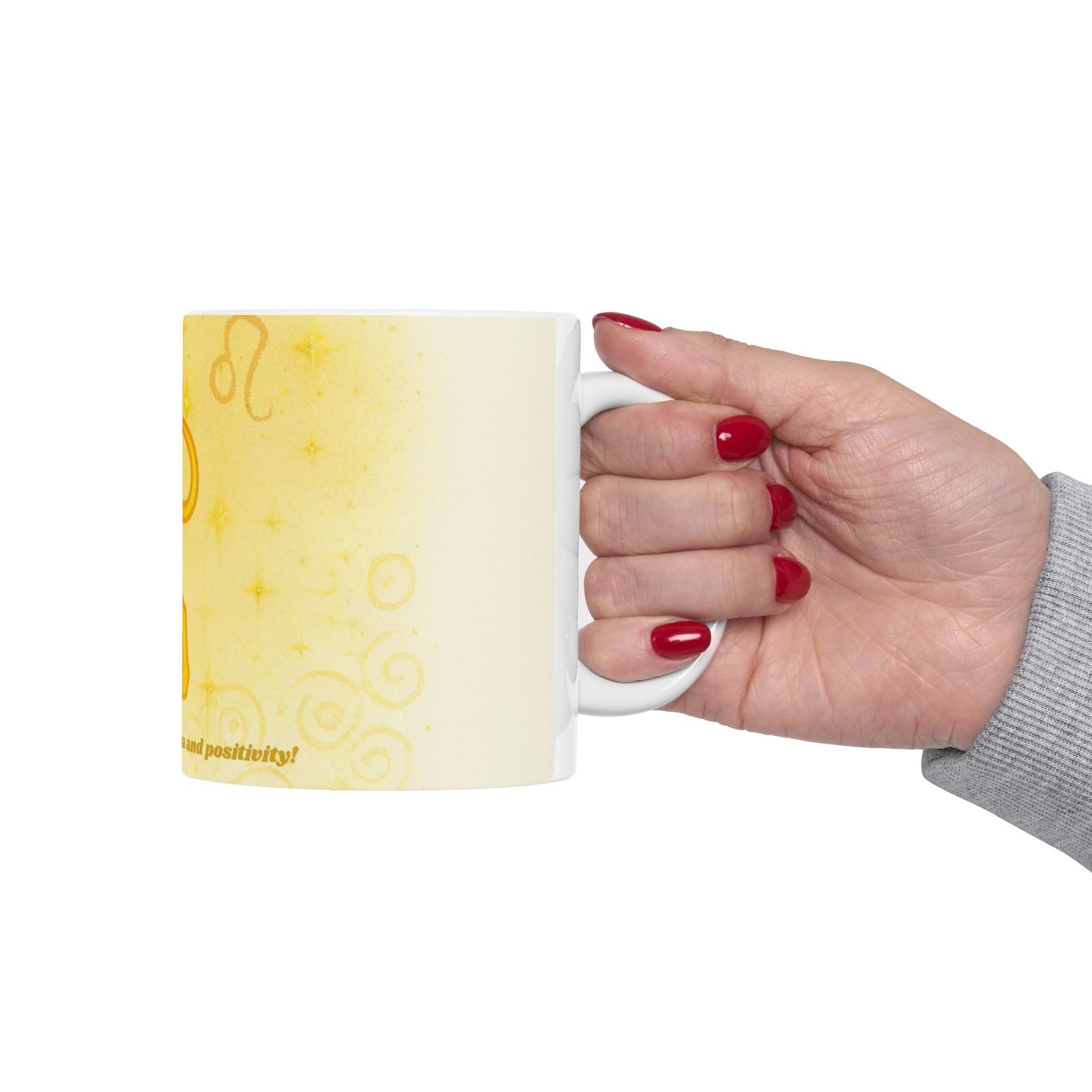 Lion Ceramic Mug - 11oz & 15oz - Perfect for Coffee Lovers and Zodiac Enthusiasts