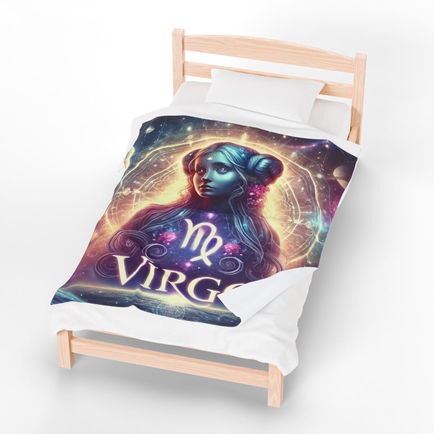 Virgo Velveteen Plush Blanket - Zodiac Astrology Cozy Throw for Astrology Lovers