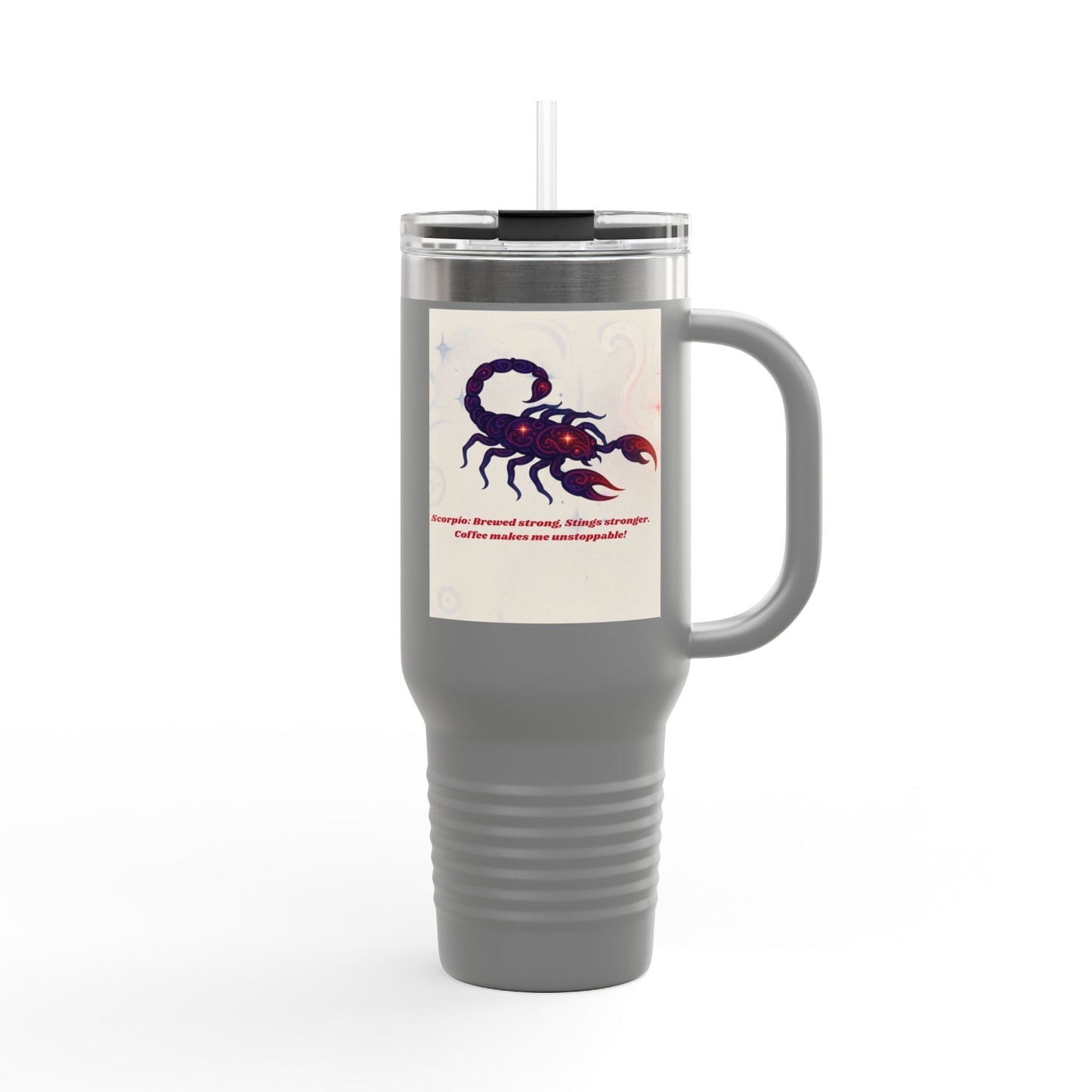 Scorpio Insulated Travel Mug - 40oz Coffee Tumbler with Motivational Quote