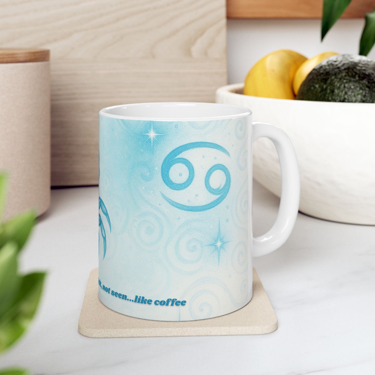 Zodiac Cancer Mug - Ceramic Coffee Cup with Cheeky Quote