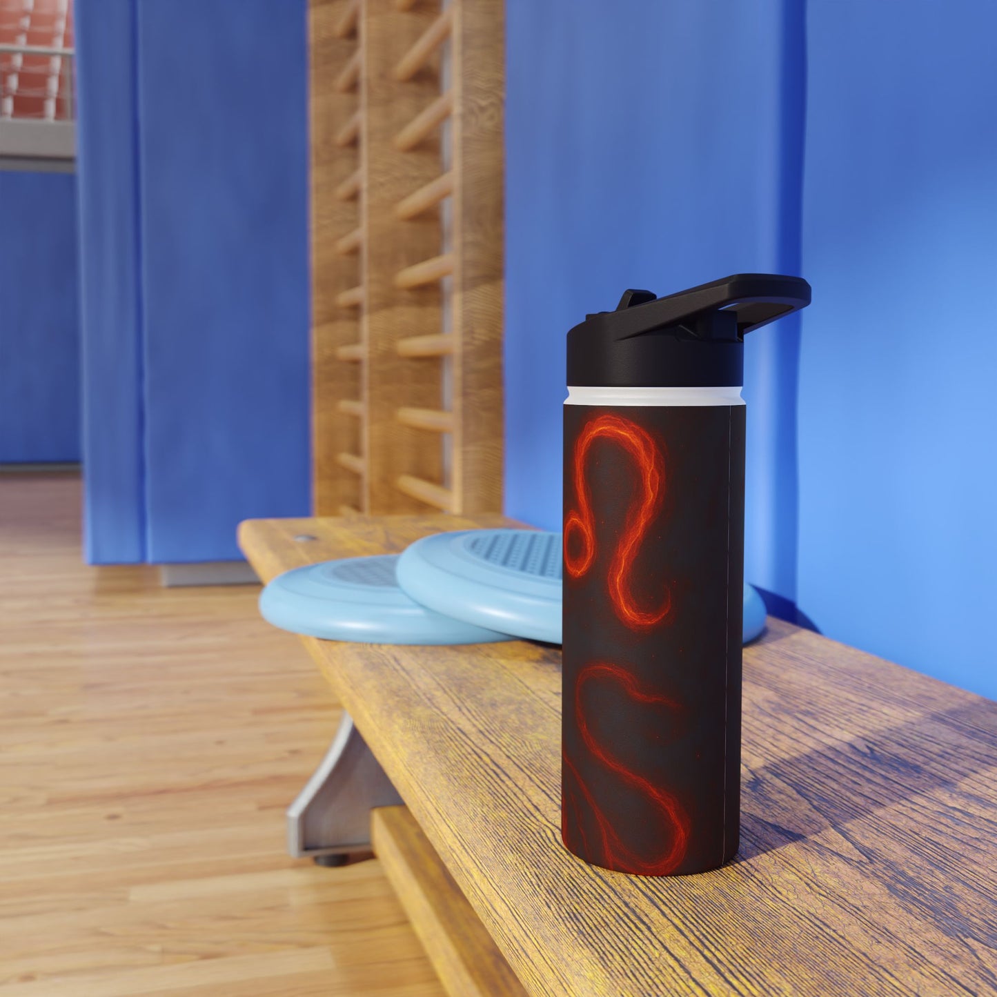 Leo Fire Flame Stainless Steel Water Bottle | Eco-Friendly Travel Mug, Fitness Motivation, Workout Bottle, Gift for Outdoor Lovers