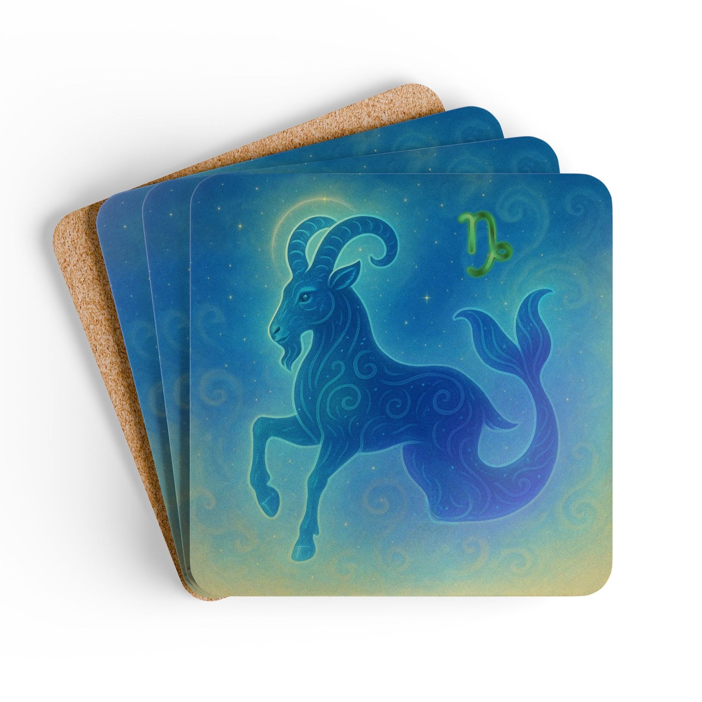Zodiac Capricorn Coaster Set - Astrological Decor for Home