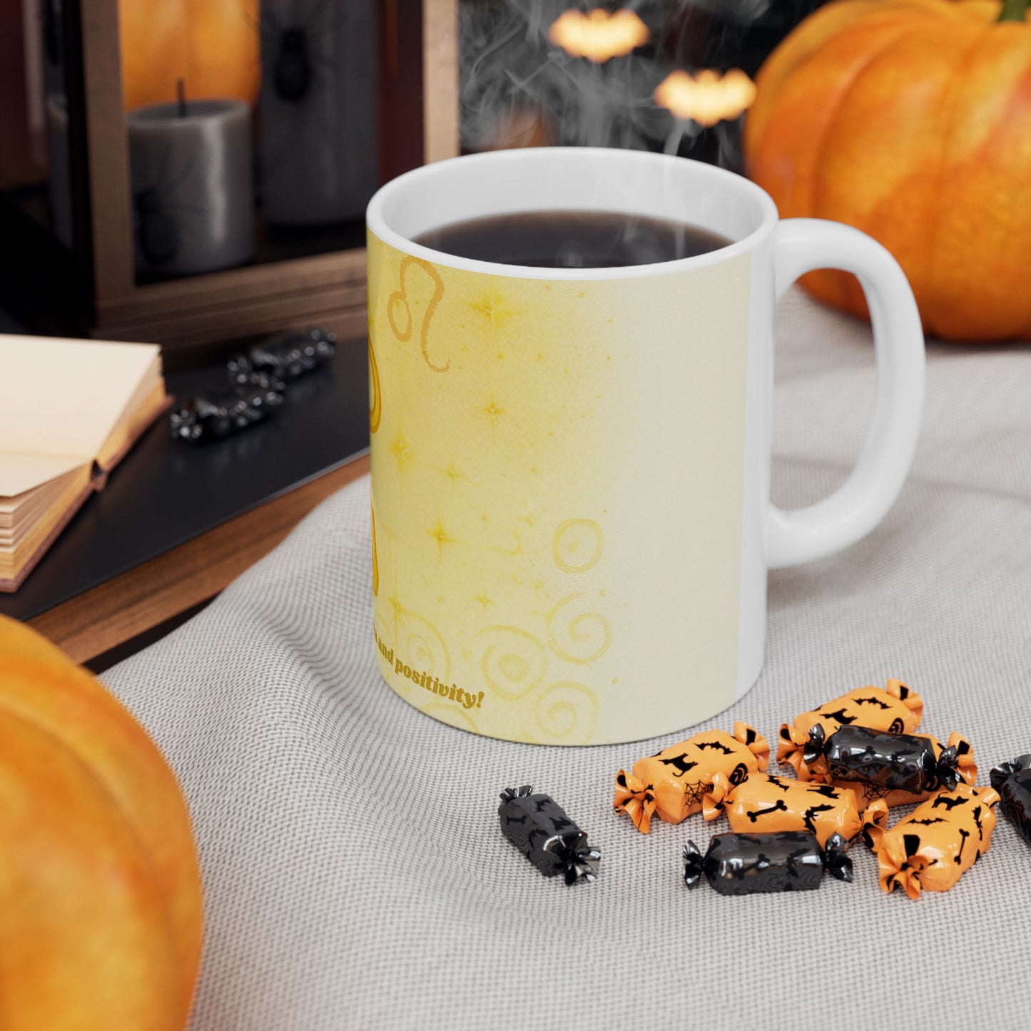 Lion Ceramic Mug - 11oz & 15oz - Perfect for Coffee Lovers and Zodiac Enthusiasts