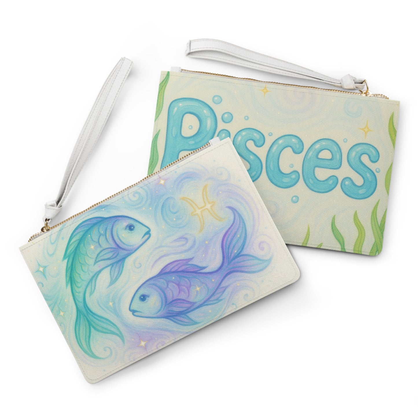 Pisces Clutch Bag - Artistic Zodiac Design for Astrology Lovers