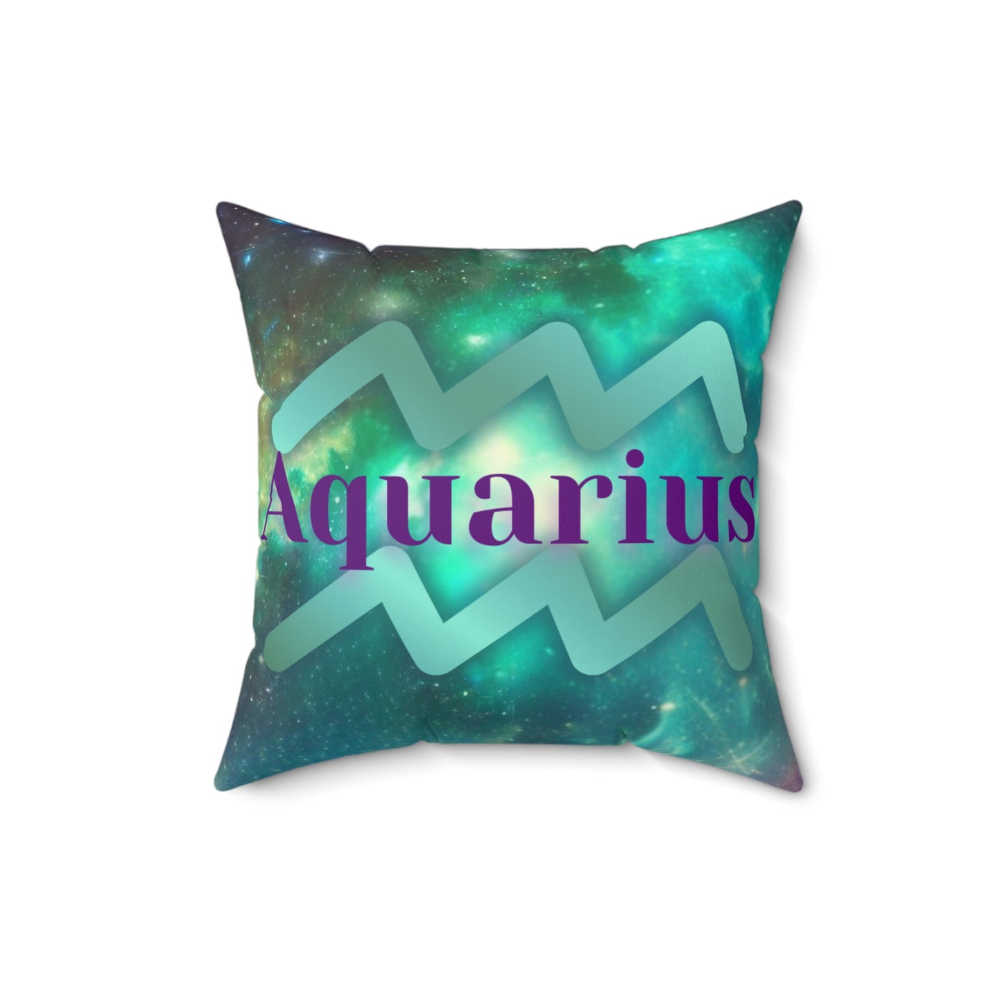 Aquarius Zodiac Square Pillow - Celestial Decor for Astrology Lovers