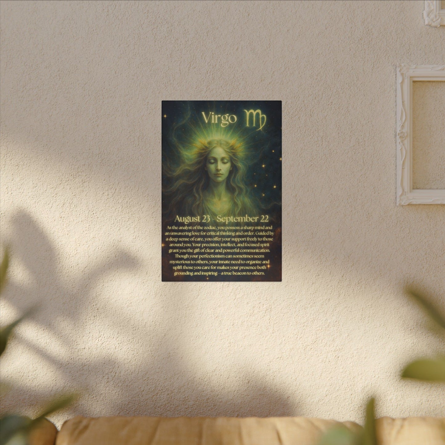 Virgo Zodiac Canvas Art - Mystic Wall Decor for Astrology Lovers
