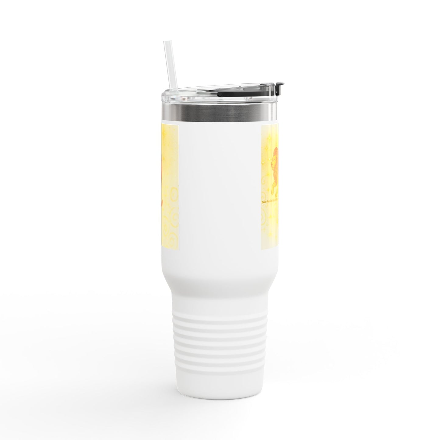 Vibrant Leo Lion Insulated Travel Mug - 40oz Tumblers for Adventurers