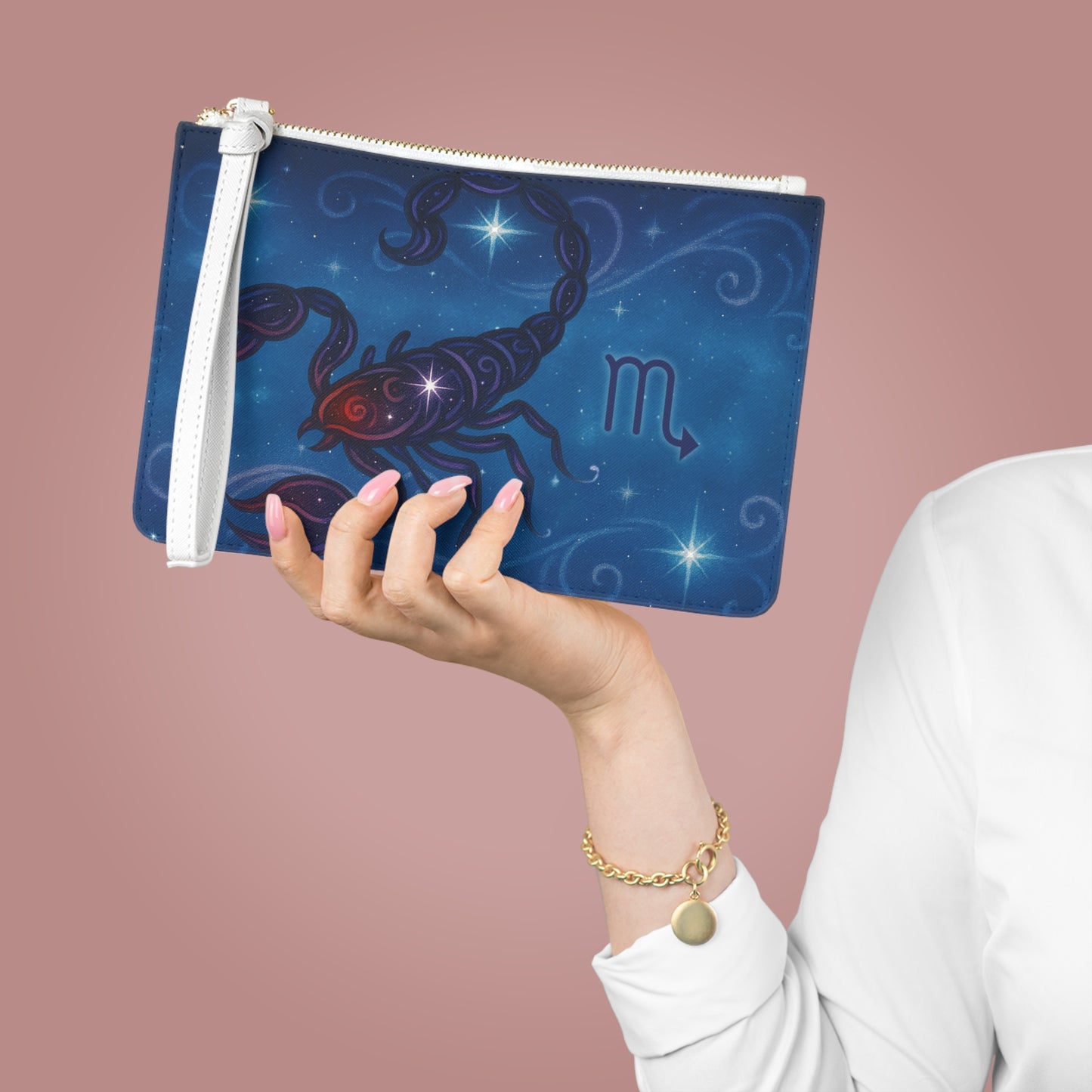 Zodiac Scorpio Clutch Bag - Celestial Scorpio Design for Astrology Lovers