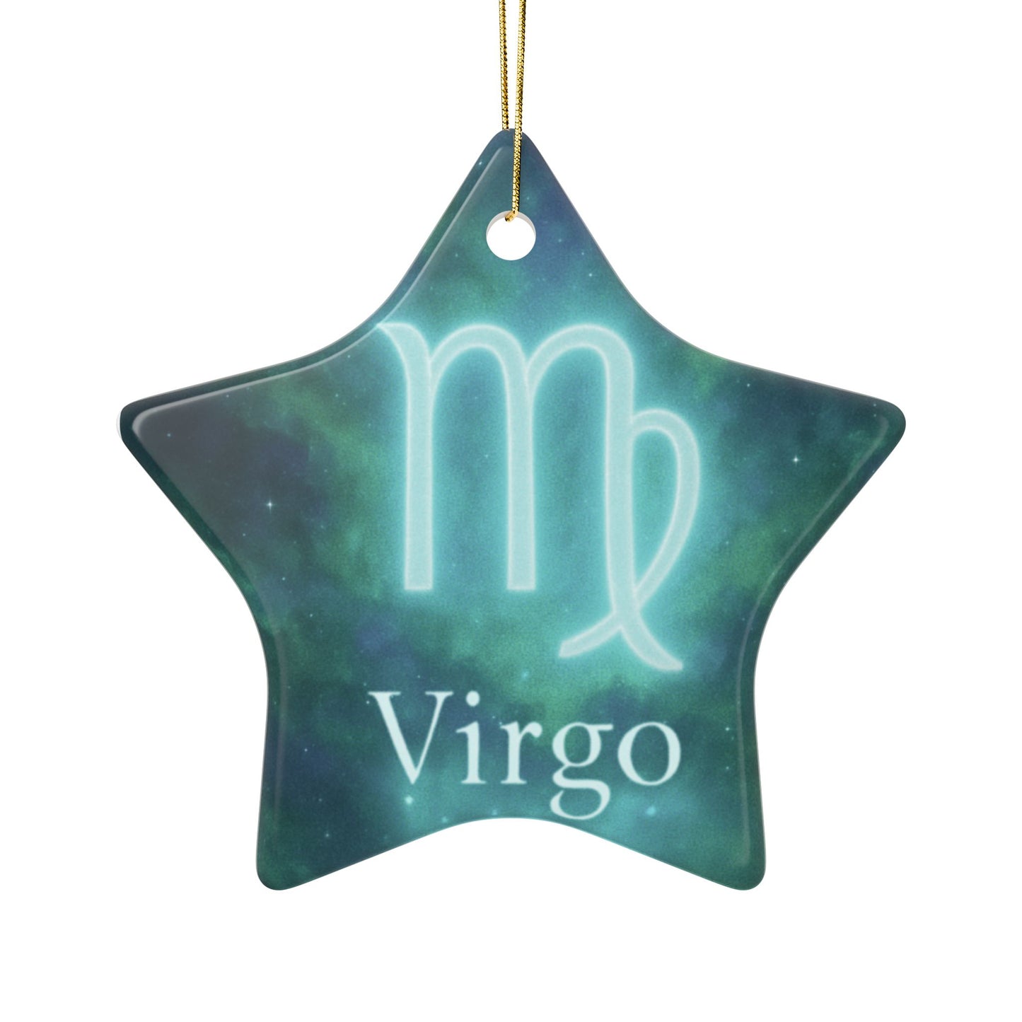 Virgo Ceramic Ornament - Two-Sided Print For Holiday Decor