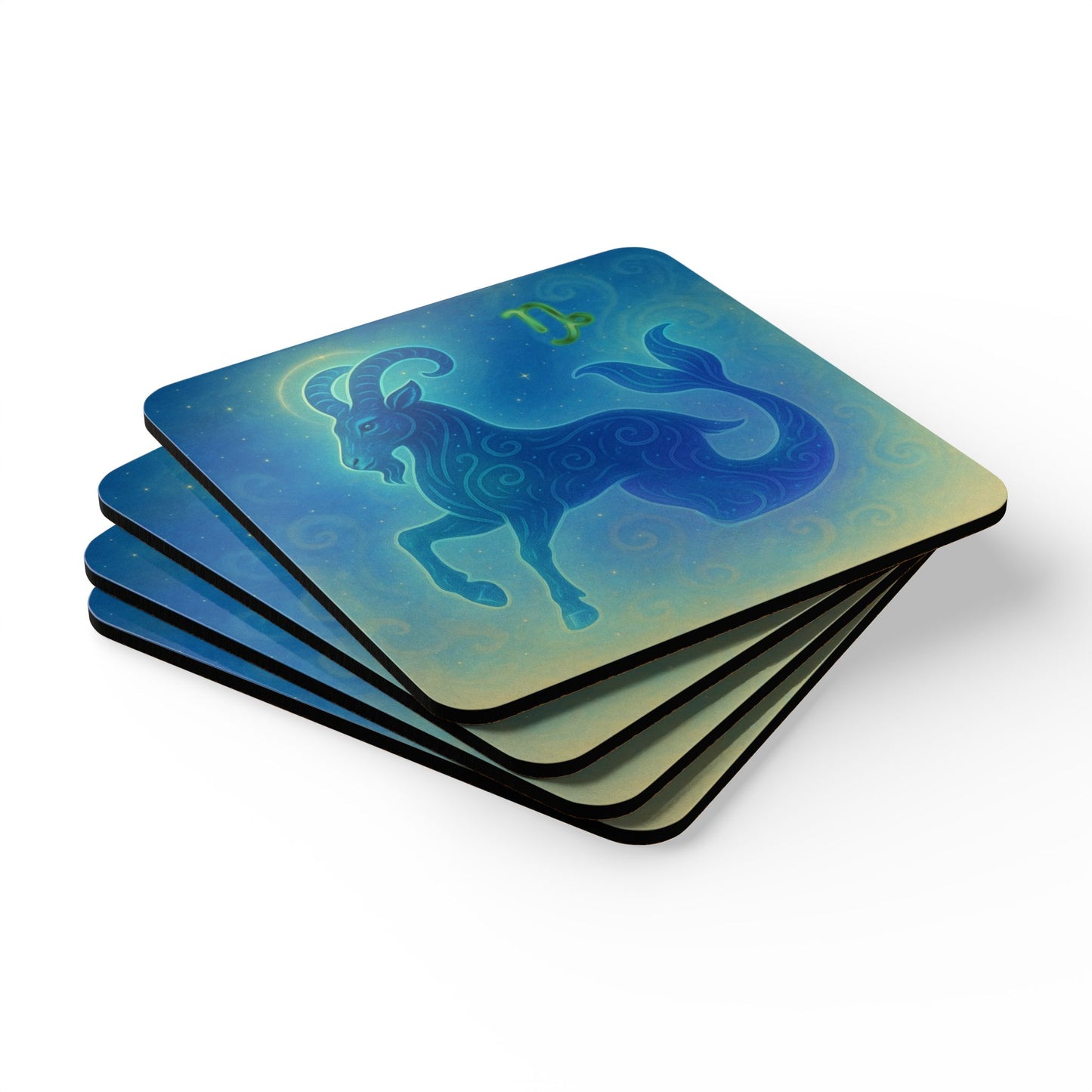 Zodiac Capricorn Coaster Set - Astrological Decor for Home
