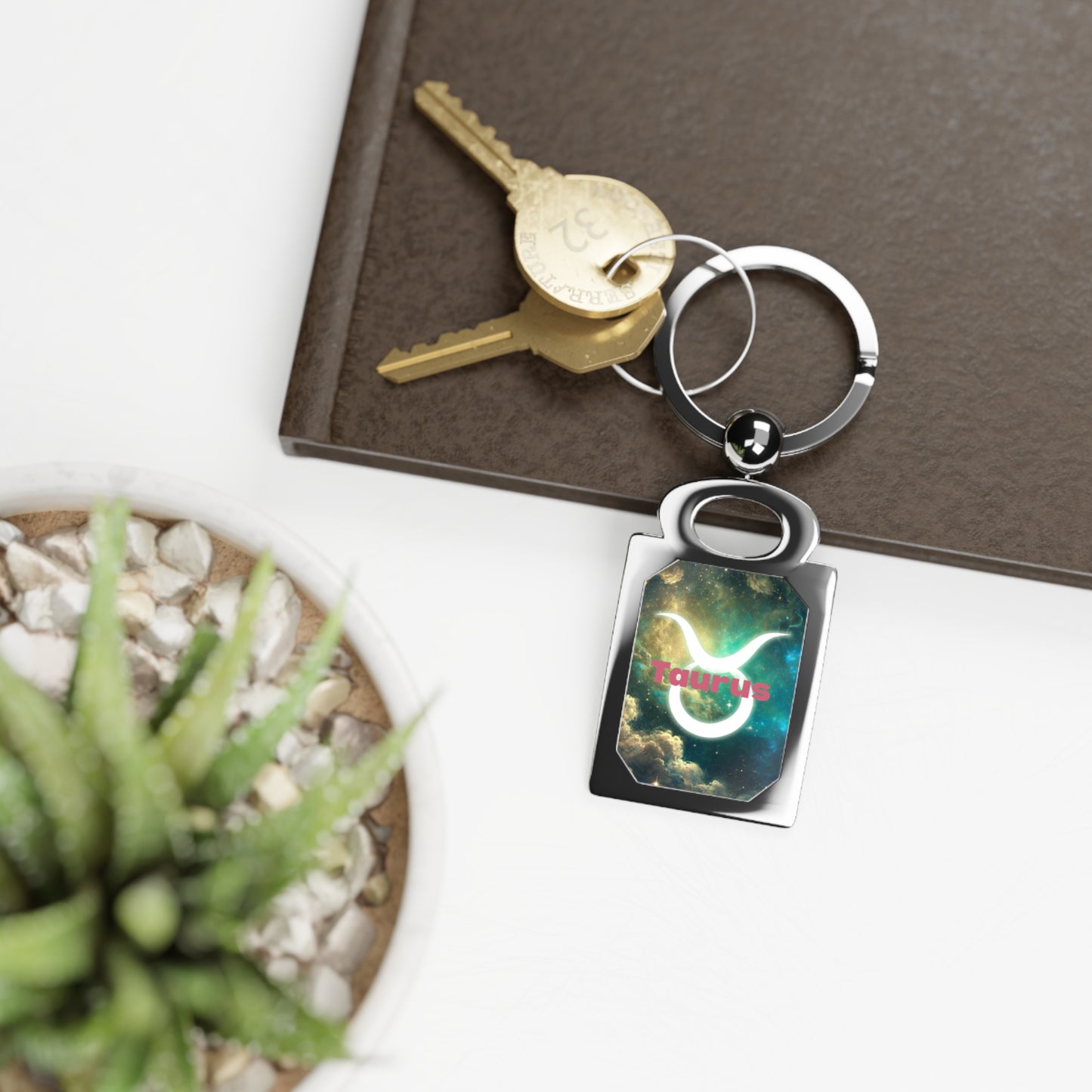 Taurus Photo Keyring - Zodiac Sign Gift for Astrology Lovers