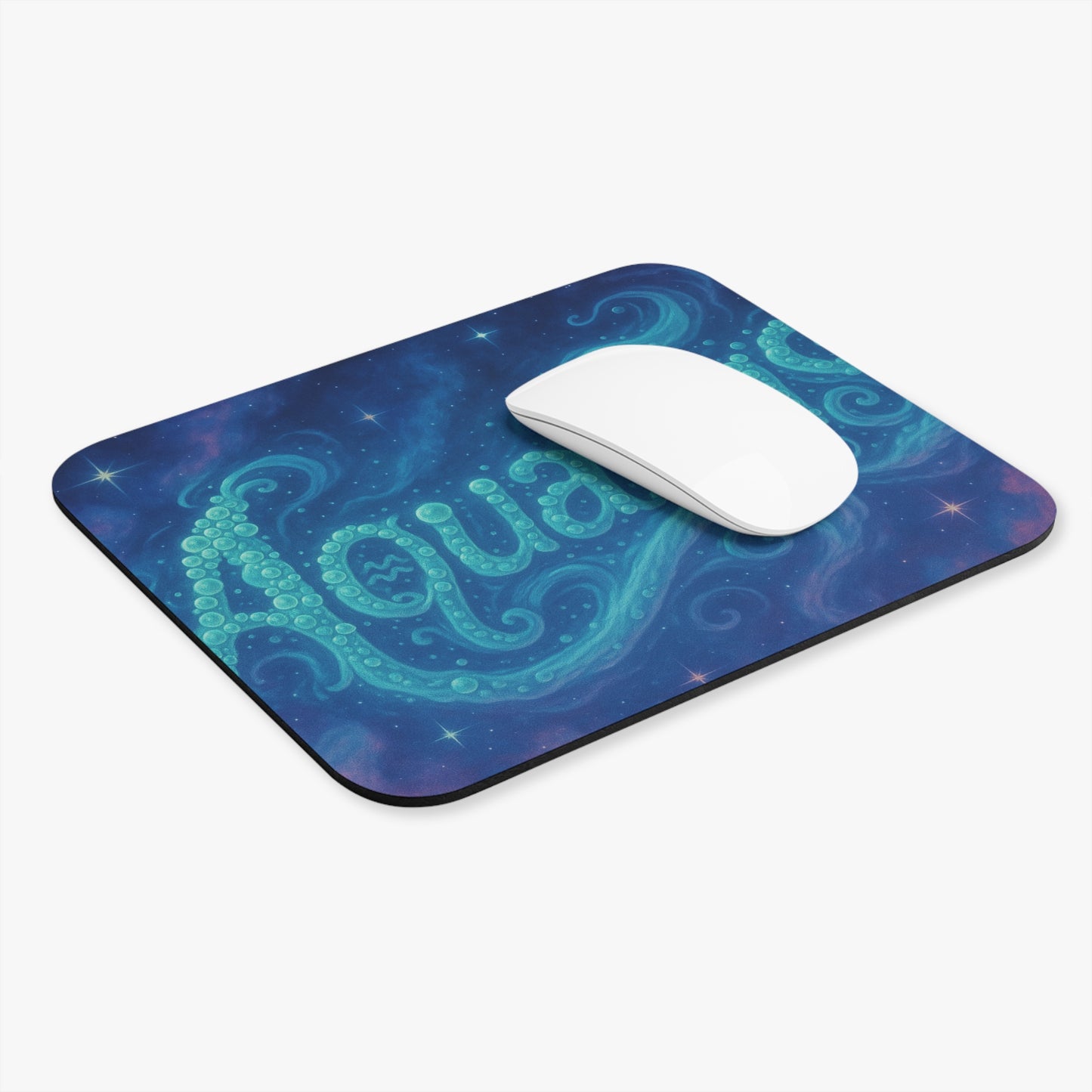 Aquarius Mouse Pad - Zodiac Desk Accessory, Astrology Gift, Cosmic Home Office Decor, Starry Design, Horoscope Mouse Mat