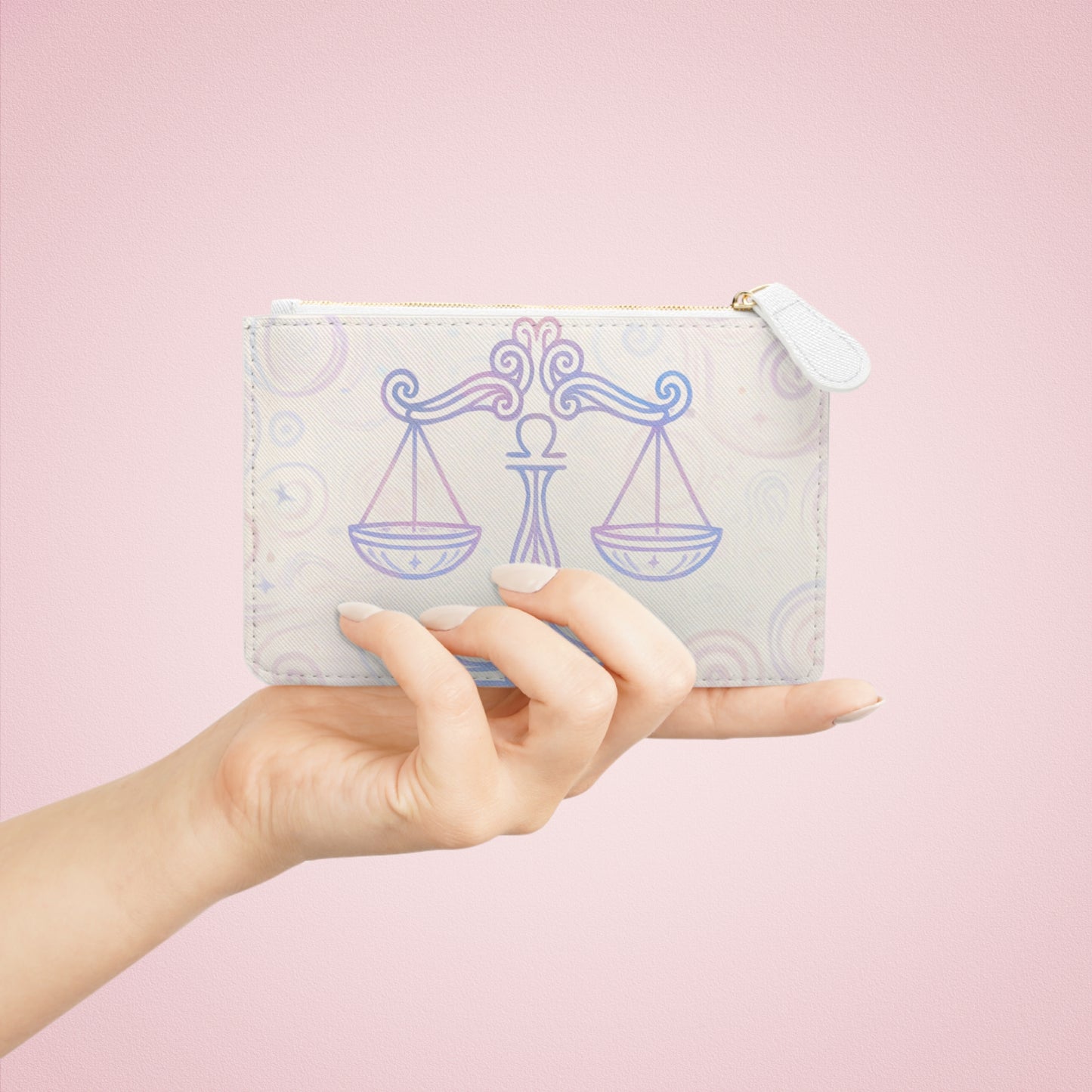 Libra Zodiac Mini Clutch Bag, Astrology Coin Purse, Gifts for Her, Zodiac Symbol Wallet, Libra Gifts, Astrology Accessories