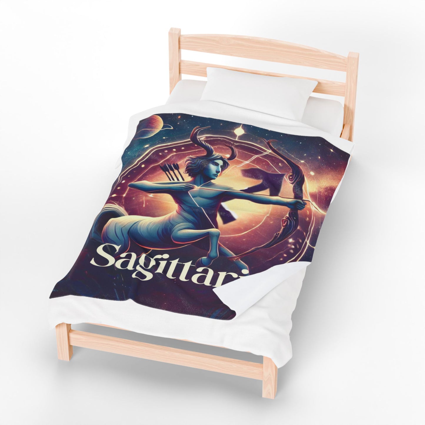 Sagittarius Velveteen Plush Blanket - Cozy Astrology Decor for Star Sign Lovers