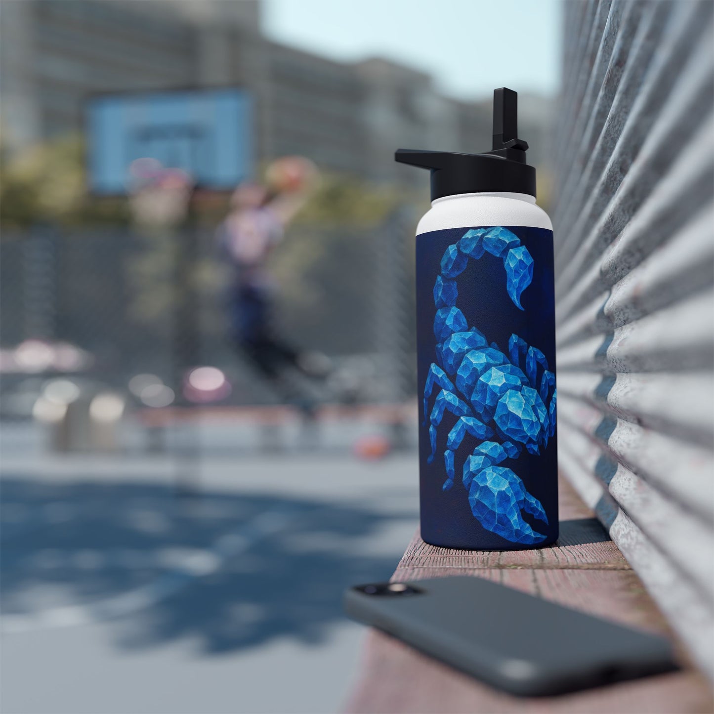 Blue Scorpion Stainless Steel Water Bottle | Unique Scorpion Design, Insulated Drinkware, Gift for Scorpio Lover, Eco-Friendly Hydration