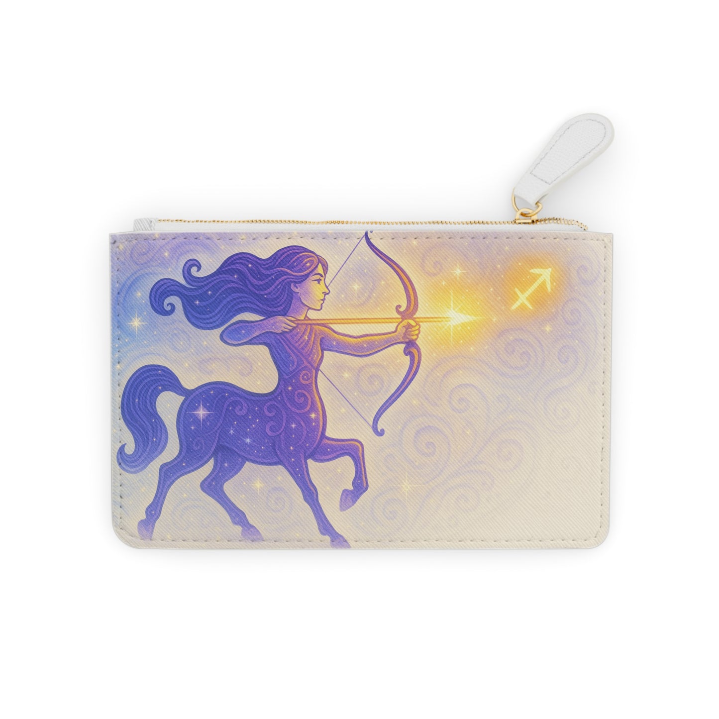 Sagittarius Mini Clutch Bag, Zodiac Art Purse, Astrology Coin Wallet, Gift for Her, Boho Chic Accessory