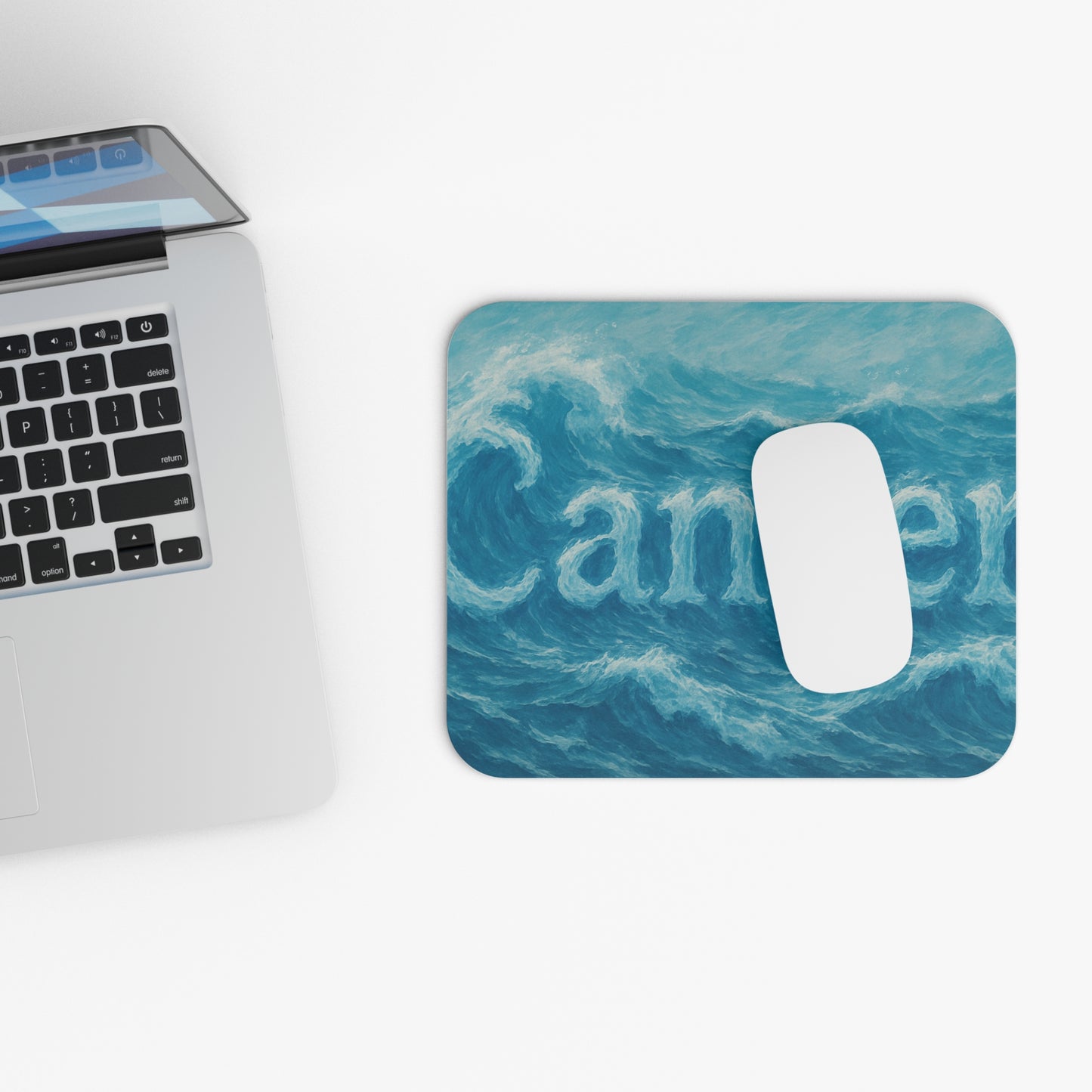 Ocean-Inspired Cancer Zodiac Mouse Pad, Astrology Desk Accessory, Gifts for Astrology Lovers, Ocean Wave Decor, Personalized Mouse Mat