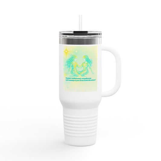 Gorgeous Gemini Insulated Travel Mug - 40oz Design for Astrology Lovers