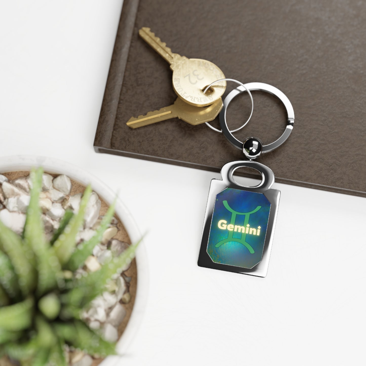 Gemini Keyring - Unique Photo Keychain for Astrology Lovers