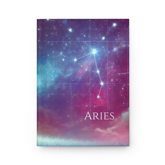 Aries Constellation Hardcover Journal - Cosmic Design for Astrology Lovers