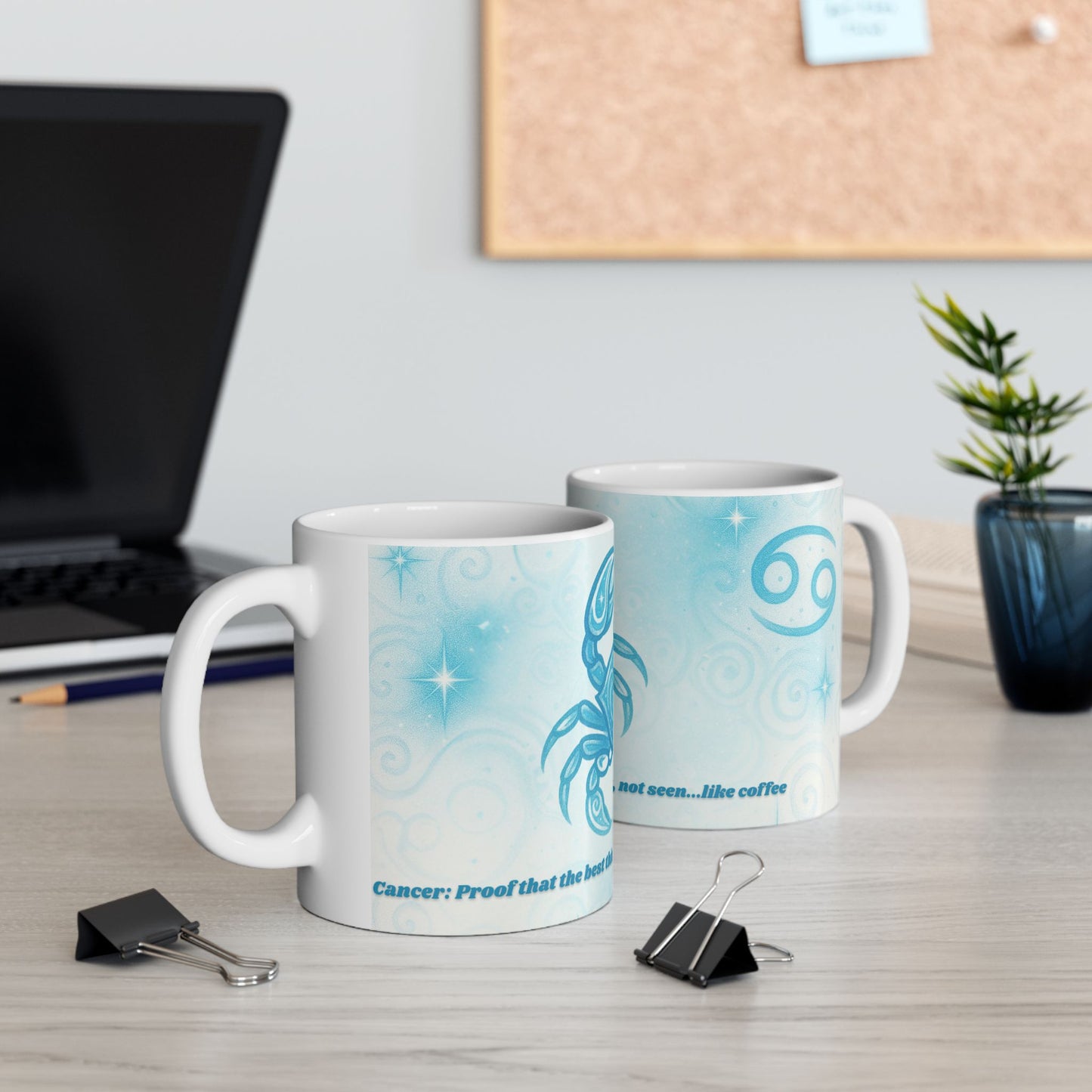 Zodiac Cancer Mug - Ceramic Coffee Cup with Cheeky Quote
