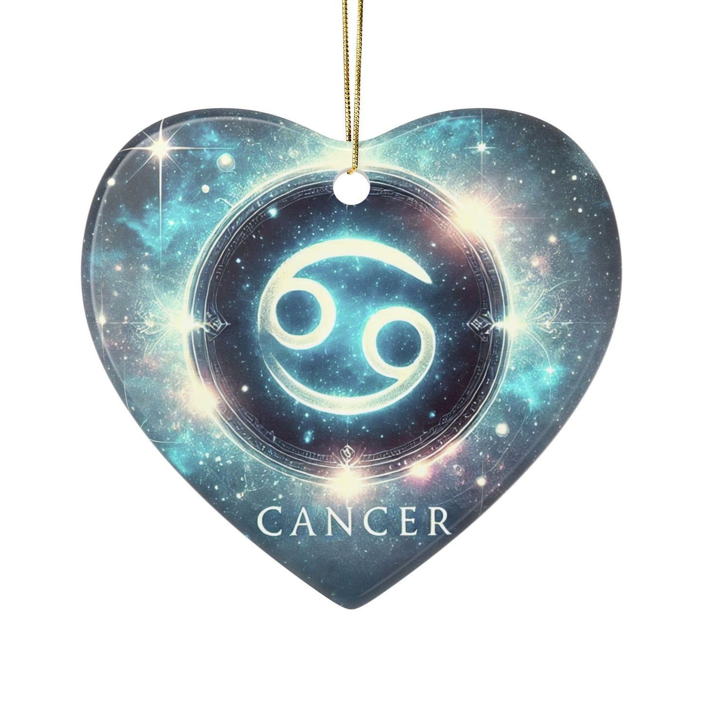 Cancer Zodiac Ceramic Ornament - Intuitive, Nurturing, Creative, Loyal