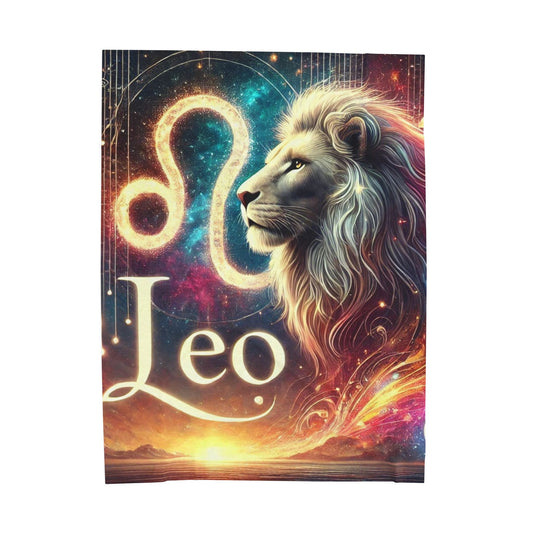 Leo Zodiac Velveteen Plush Blanket