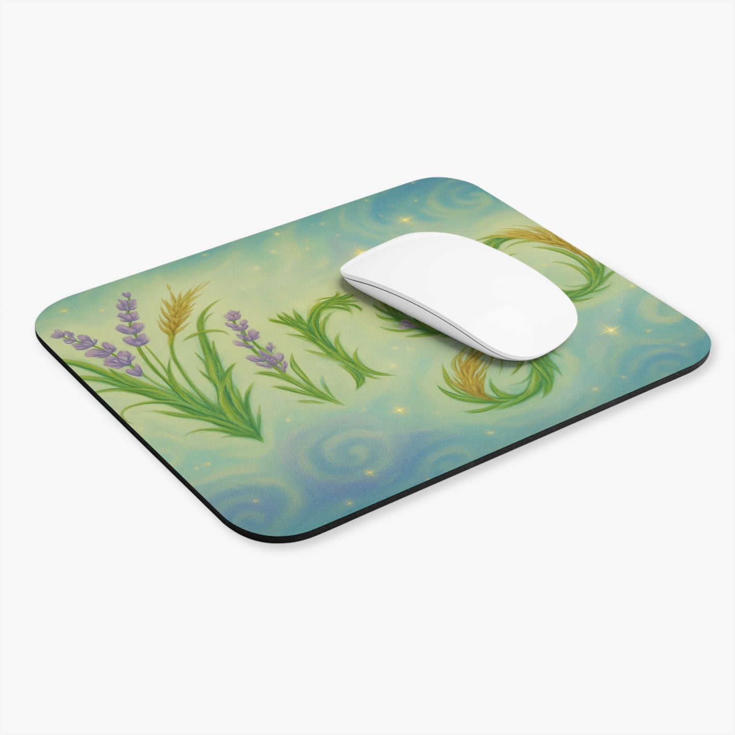 Virgo Floral Mouse Pad | Zodiac Sign Office Decor, Gift for Virgo, Astrology Mousepad, Lavender Design, Personalized Workspace Accessories