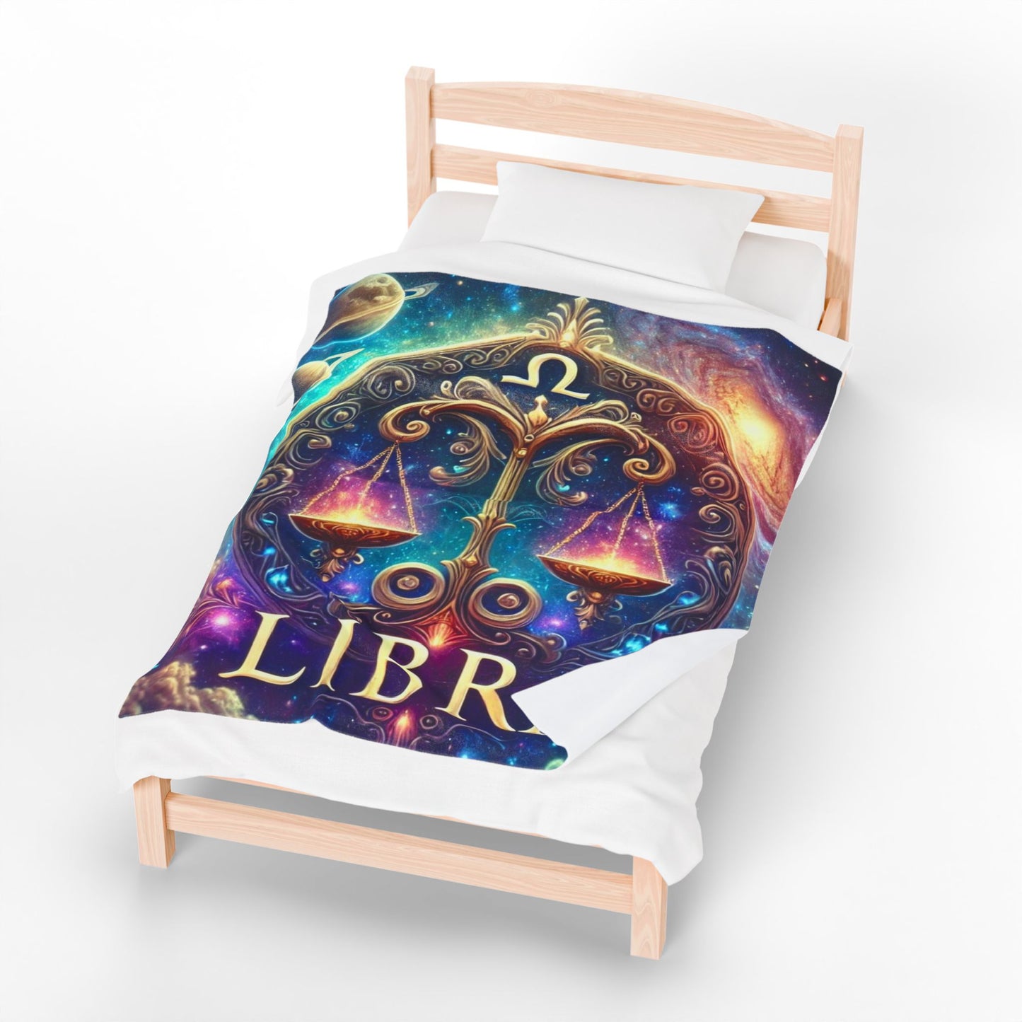 Libra Velveteen Plush Blanket - Astrological Cozy Throw for Astrology Lovers
