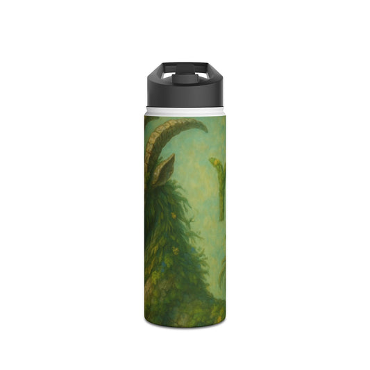 Capricorn Nature-Inspired Stainless Steel Water Bottle | Eco-Friendly, Outdoor Adventure, Gift for Nature Lovers, Hiking Gear, Hydration on-the-Go