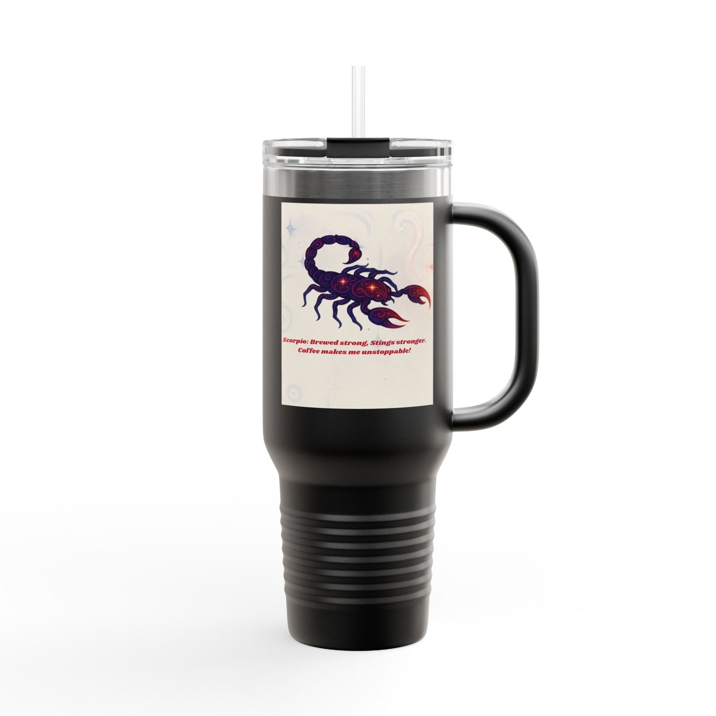 Scorpio Insulated Travel Mug - 40oz Coffee Tumbler with Motivational Quote