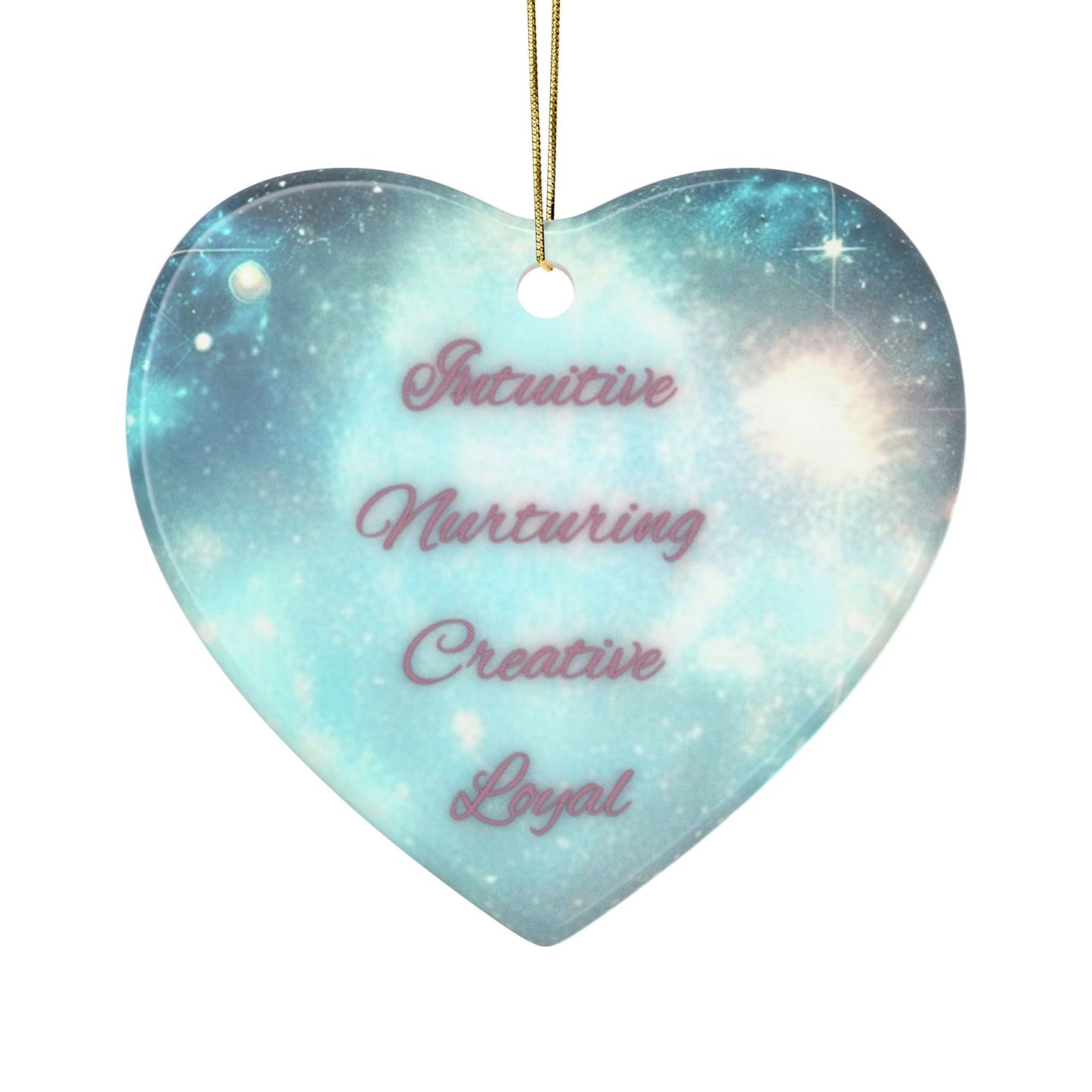 Cancer Zodiac Ceramic Ornament - Intuitive, Nurturing, Creative, Loyal