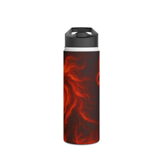 Leo Fire Flame Stainless Steel Water Bottle | Eco-Friendly Travel Mug, Fitness Motivation, Workout Bottle, Gift for Outdoor Lovers