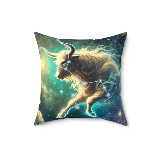 Cosmic Taurus Pillow – Astrology Square Cushion