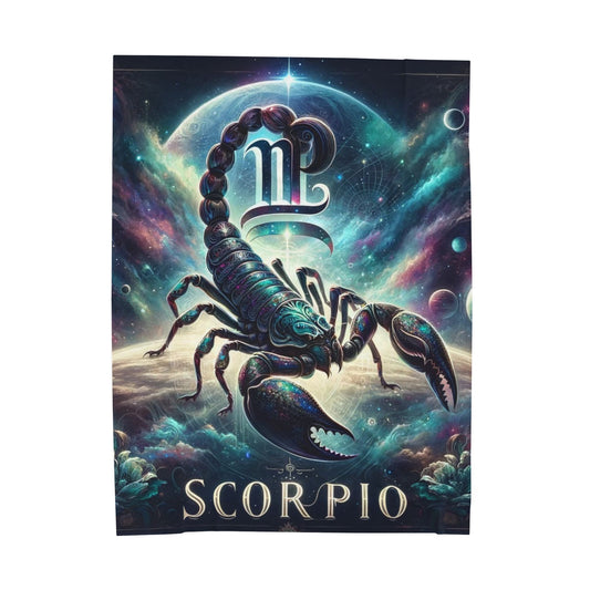 Scorpio Velveteen Plush Blanket | Zodiac Astrology Gift