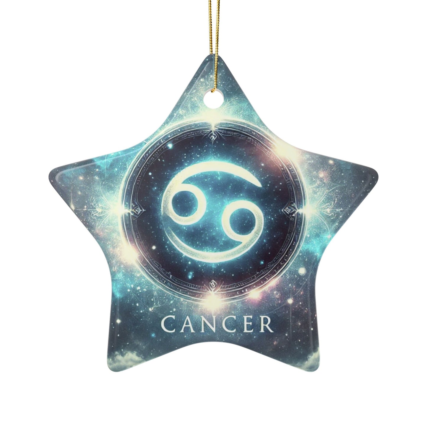 Cancer Zodiac Ceramic Ornament - Intuitive, Nurturing, Creative, Loyal