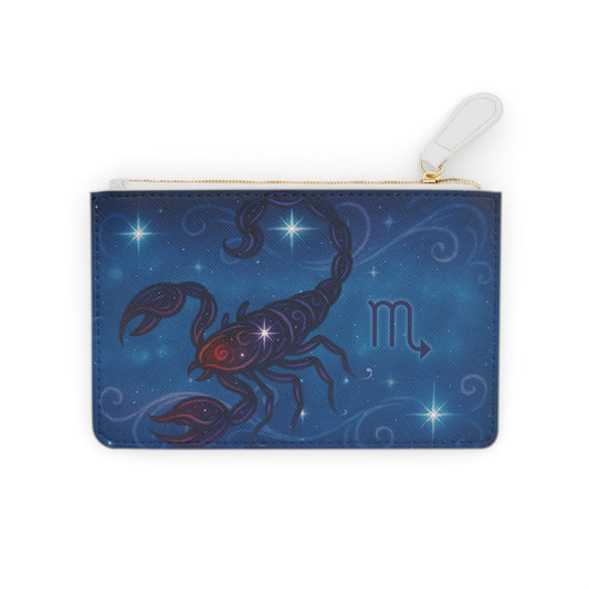 Scorpio Zodiac Mini Clutch Bag | Astrology Accessory, Horoscope Gift, Night Out Pouch, Celestial Design, Zodiac Sign Wallet