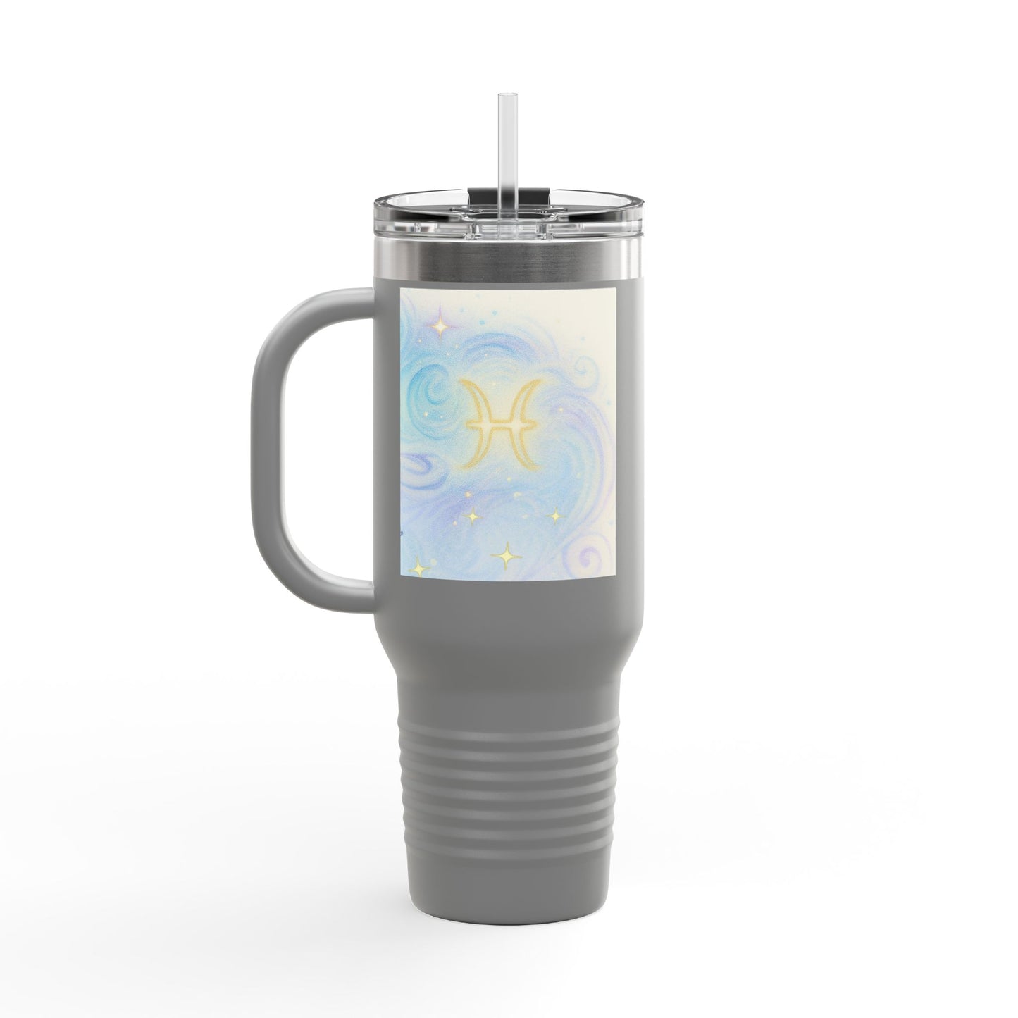 Pisces Magical Insulated Travel Mug - 40oz with Fun Coffee Quotes
