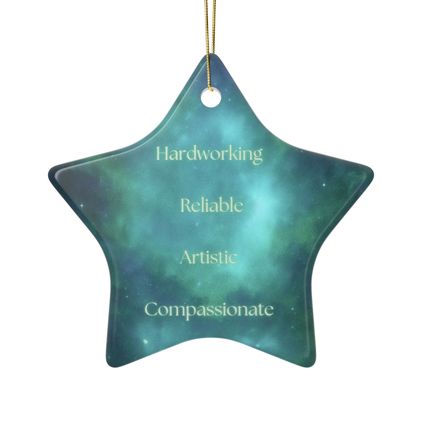 Virgo Ceramic Ornament - Two-Sided Print For Holiday Decor