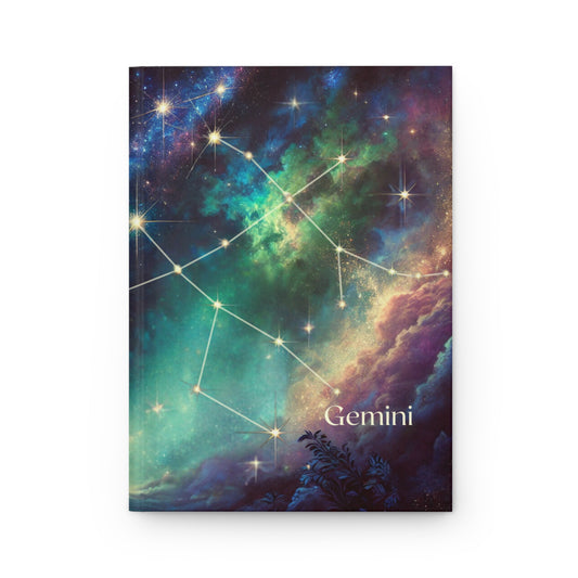 Gemini Hardcover Journal - Cosmic Art Journal for Astrological Inspiration